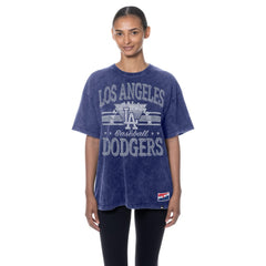 Los Angeles Dodgers Women's Oversized Boyfriend T-Shirt Blue | New Era
