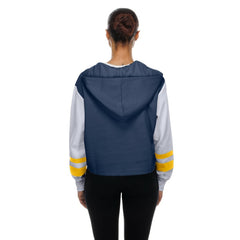 Milwaukee Brewers Women's Boxy Lace-Up Hoodie Navy | New Era
