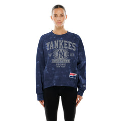 New York Yankees Women's Throwback Oversized Boxy Sweatshirt Navy | New Era