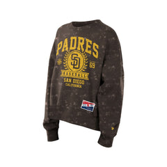 San Diego Padres Women's Throwback Oversized Boxy Sweatshirt Brown | New Era