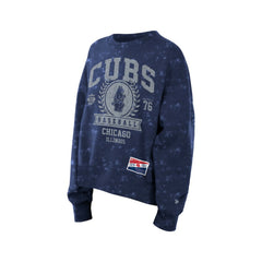 Chicago Cubs Women's Throwback Oversized Boxy Sweatshirt Royal | New Era