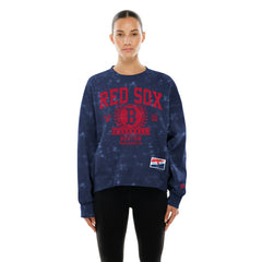 Boston Red Sox Women's Throwback Oversized Boxy Sweatshirt Navy | New Era