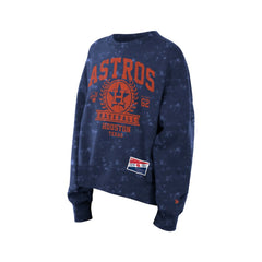 Houston Astros Women's Throwback Oversized Boxy Sweatshirt Navy | New Era