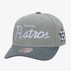 Houston Astros Cooperstown Thunderstorm Head Coach Pro-Crown Adjustable Hat Gray | Mitchell & Ness