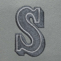Seattle Mariners Cooperstown Thunderstorm Head Coach Pro-Crown Adjustable Hat Gray | Mitchell & Ness