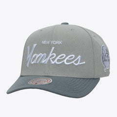 New York Yankees Thunderstorm Head Coach Pro-Crown Adjustable Hat Gray | Mitchell & Ness