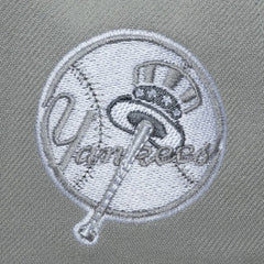 New York Yankees Thunderstorm Head Coach Pro-Crown Adjustable Hat Gray | Mitchell & Ness