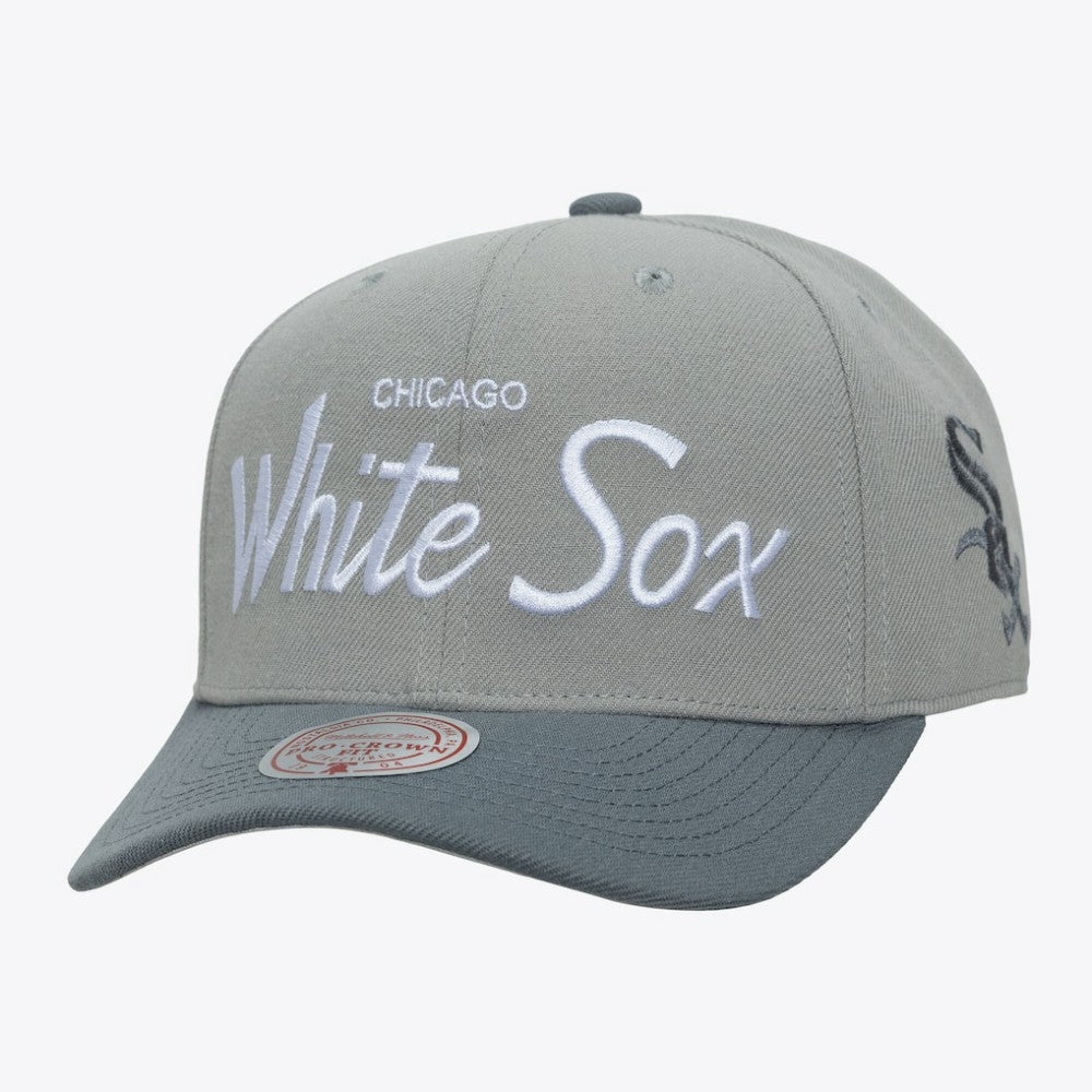 Chicago White Sox Thunderstorm Head Coach Pro-Crown Adjustable Hat Gray | Mitchell & Ness