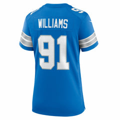 Tyleik Williams Detroit Lions Women's Team Game Jersey - Blue