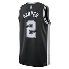 Dylan Harper San Antonio Spurs Unisex 2025 NBA Draft First Round Pick Swingman Jersey - Icon Edition - Black
