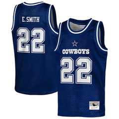 Emmitt Smith Dallas Cowboys Youth Retired Player NFL Basketball Fashion Jersey - Navy on sale