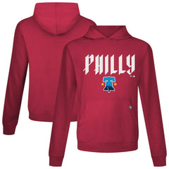 Philadelphia Phillies Levelwear City Connect Relay Back Splash Pullover Hoodie Red