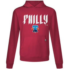 Philadelphia Phillies Levelwear City Connect Relay Back Splash Pullover Hoodie Red