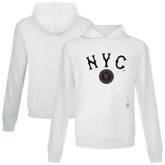 New York Mets Levelwear City Connect Relay Back Splash Pullover Hoodie White