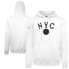 New York Mets Levelwear City Connect Podium Back Splash Pullover Hoodie White