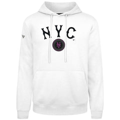 New York Mets Levelwear City Connect Podium Back Splash Pullover Hoodie White