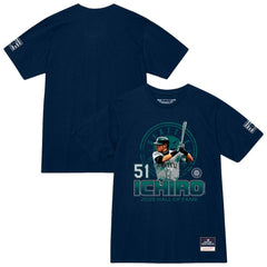Ichiro Suzuki Seattle Mariners Hall of Fame Hitter T-Shirt Navy | Mitchell & Ness