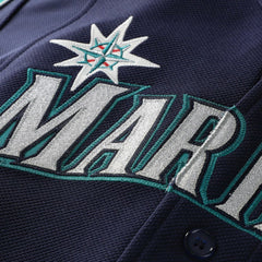 Ichiro Suzuki Seattle Mariners 2006 Cooperstown Mesh Batting Practice Button-Up Jersey - Navy