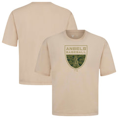 Los Angeles Angels Levelwear Oversized Luxe Signature Knit Buckler T-Shirt Khaki