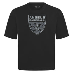 Los Angeles Angels Levelwear Oversized Luxe Signature Knit Buckler T-Shirt Black