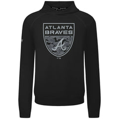 Atlanta Braves Levelwear Mandate Buckler Tri-Blend Pullover Hoodie Black