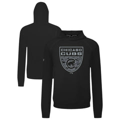 Chicago Cubs Levelwear Mandate Buckler Tri-Blend Pullover Hoodie Black