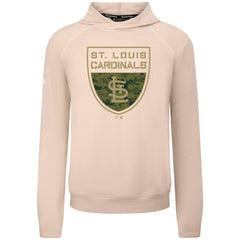 St. Louis Cardinals Levelwear Mandate Buckler Tri-Blend Pullover Hoodie Khaki