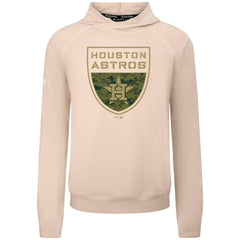Houston Astros Levelwear Mandate Buckler Tri-Blend Pullover Hoodie Khaki