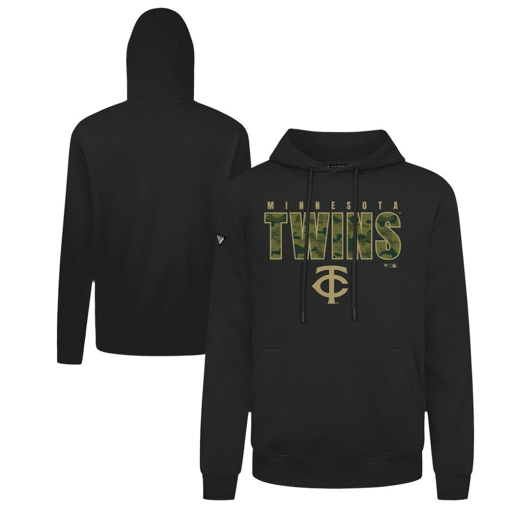 Minnesota Twins Levelwear Podium Protect Pullover Hoodie Black