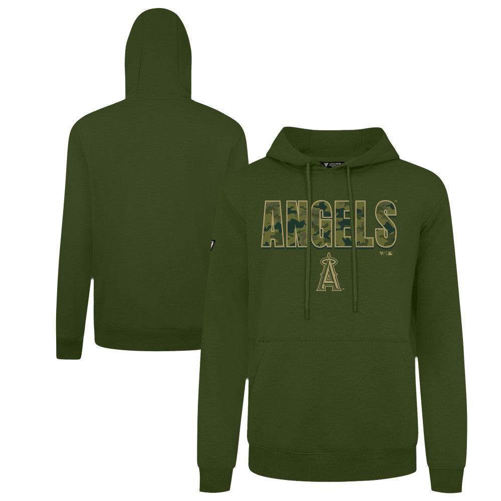 Los Angeles Angels Levelwear Podium Protect Pullover Hoodie Green