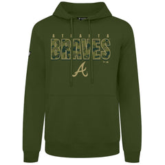 Atlanta Braves Levelwear Podium Protect Pullover Hoodie Green