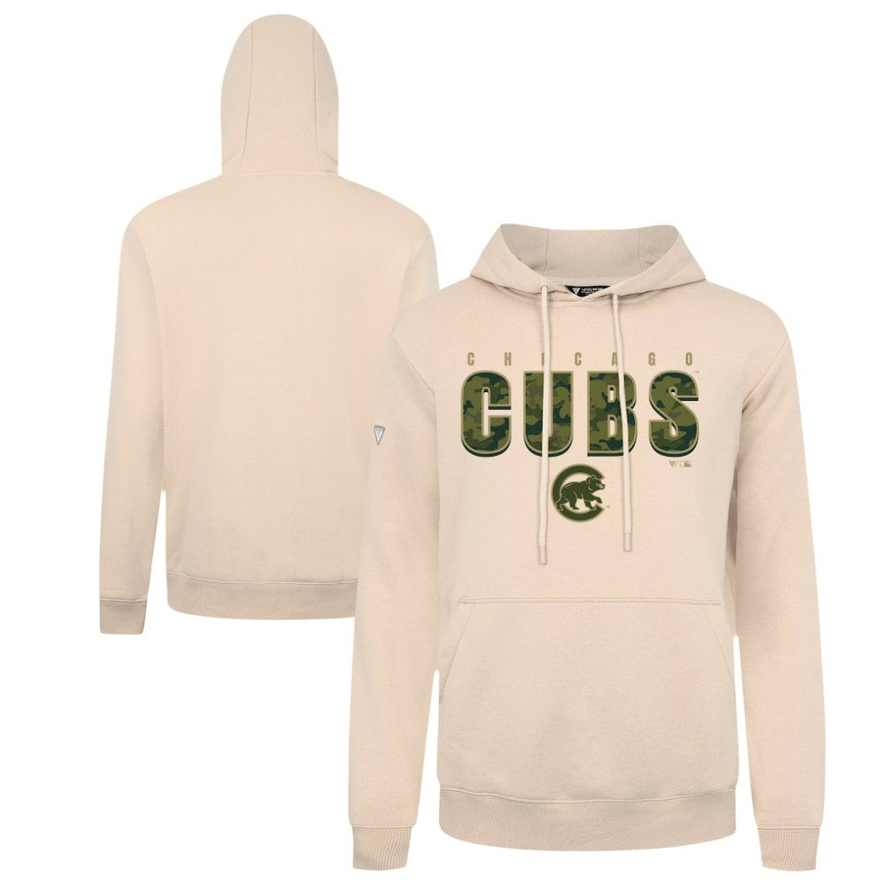 Chicago Cubs Levelwear Podium Protect Pullover Hoodie Khaki