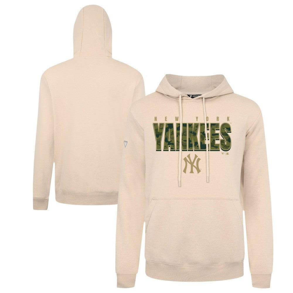 New York Yankees Levelwear Podium Protect Pullover Hoodie Khaki