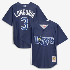 Evan Longoria Tampa Bay Rays Authentic Batting Practice Jersey - Navy