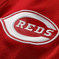 Deion Sanders Cincinnati Reds Cooperstown Mesh Batting Practice Button-Up Jersey Red | Mitchell & Ness