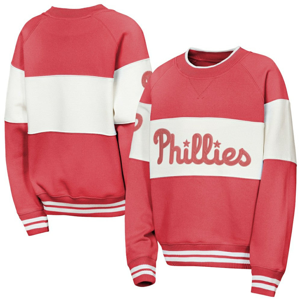 Philadelphia Phillies Outerstuff Youth Ultimate Pastels On Base Sweatshirt Red