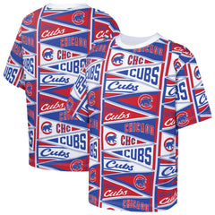 Chicago Cubs Outerstuff Youth All-Over Pennant T-Shirt Red
