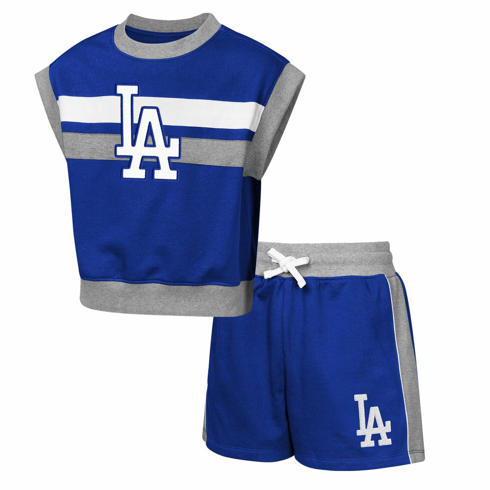 Los Angeles Dodgers Outerstuff Youth Big League Short Stop T-Shirt & Shorts Set Royal