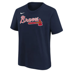 Atlanta Braves Youth Wordmark T-Shirt Athletic Navy | Nike