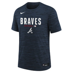 Atlanta Braves Youth Authentic Collection Velocity Dri-FIT T-Shirt Navy | Nike