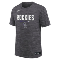 Colorado Rockies Youth Authentic Collection Velocity Dri-FIT T-Shirt Black | Nike