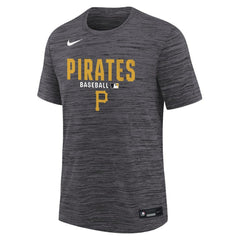 Pittsburgh Pirates Youth Authentic Collection Velocity Dri-FIT T-Shirt Black | Nike