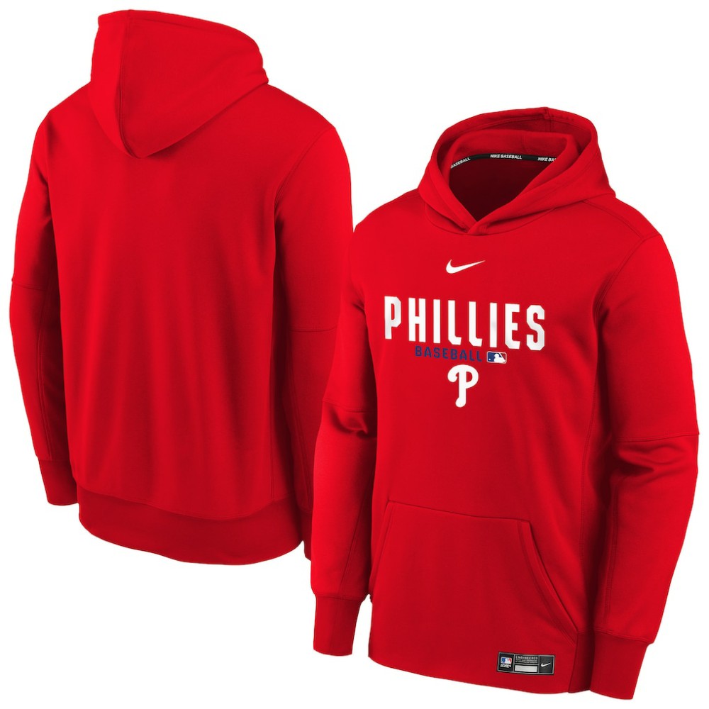 Philadelphia Phillies Youth Authentic Collection Therma-FIT Hoodie Red | Nike