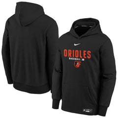 Baltimore Orioles Youth Authentic Collection Therma-FIT Hoodie Black | Nike