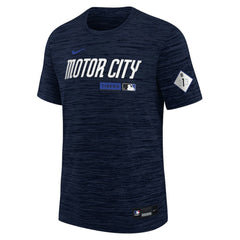 Detroit Tigers Youth Authentic Collection Velocity Dri-FIT T-Shirt Navy | Nike