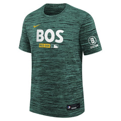 Boston Red Sox Youth Authentic Collection Velocity Dri-FIT T-Shirt Green | Nike