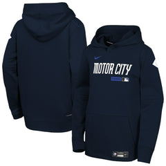 Detroit Tigers Youth Authentic Collection City Connect Therma-FIT Hoodie Navy | Nike