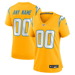 Los Angeles Chargers Women's Alternate Charger Power Game Custom Jersey - Gold