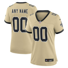 New Orleans Saints Women's Gameday Golds Alternate Custom Game Jersey - Gold