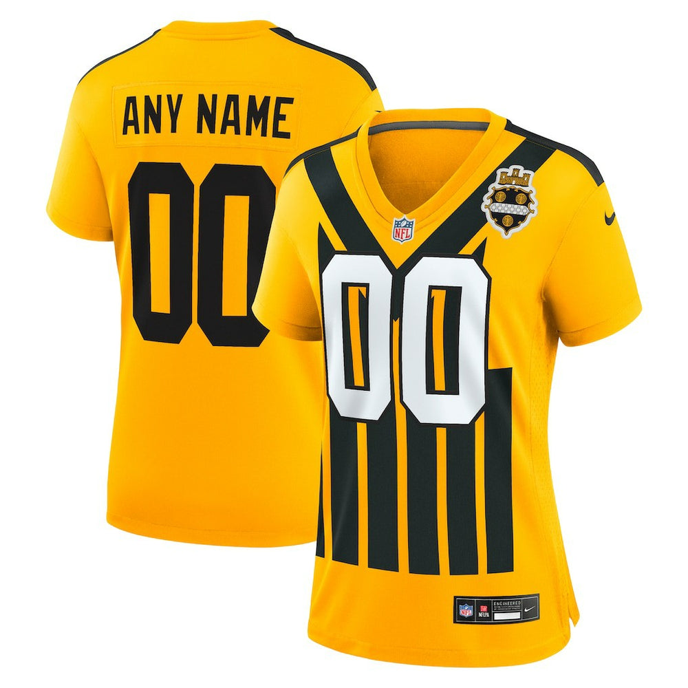 Pittsburgh Steelers Women's Alternate 1933 Throwback Game Custom Jersey - Gold
